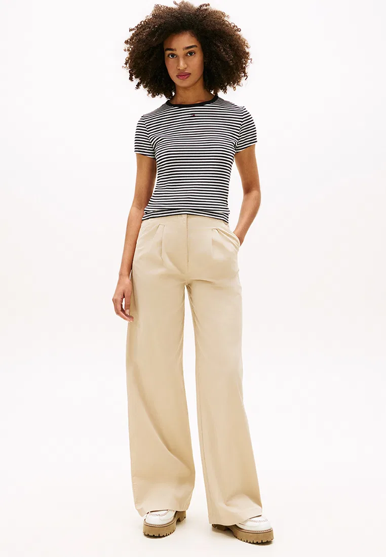 Водолазка облегающая ребристая, Tommy Jeans Tommy Hilfiger, черный — фото 4