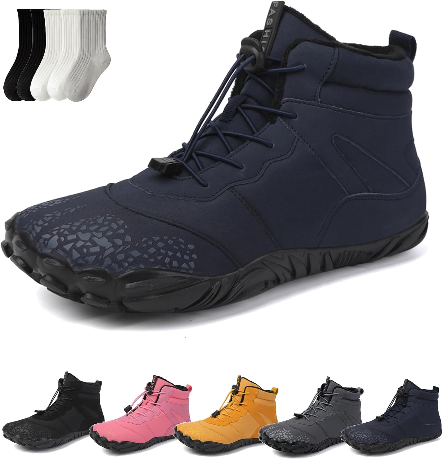 

Зимние походные босоножки для женщин и мужчин 2025, водонепроницаемые и противоскользящие ботинки с широкой носочной частью Rolinb, синий