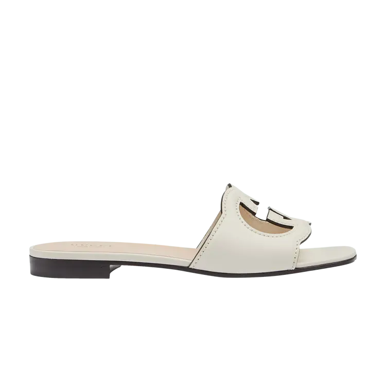 Кроссовки Gucci Wmns Interlocking G Cut-Out Slide Sandal, белый