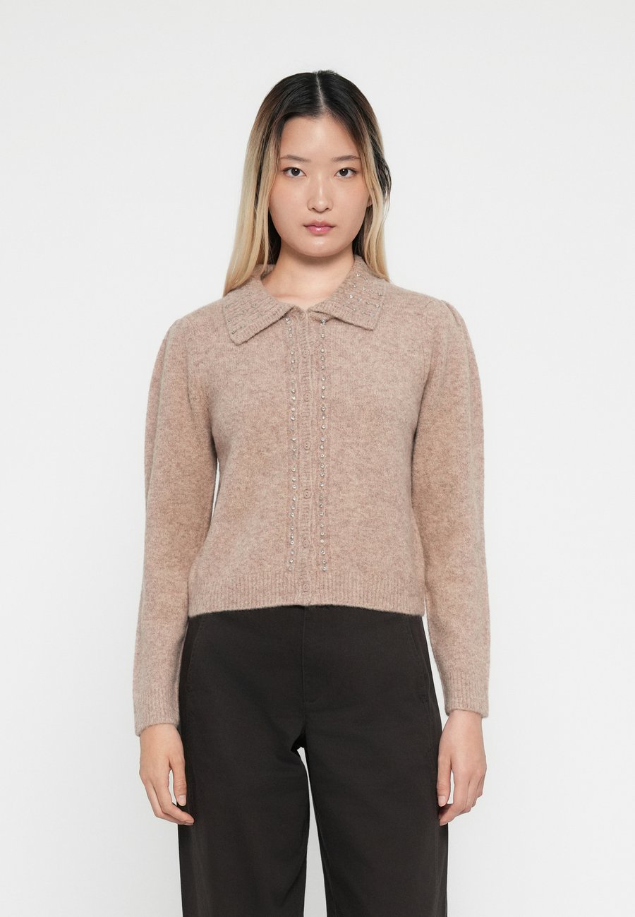 

Кардиган ONLY ONLMELODY BLING COLLAR CARDI , Taupe Gray /Beige