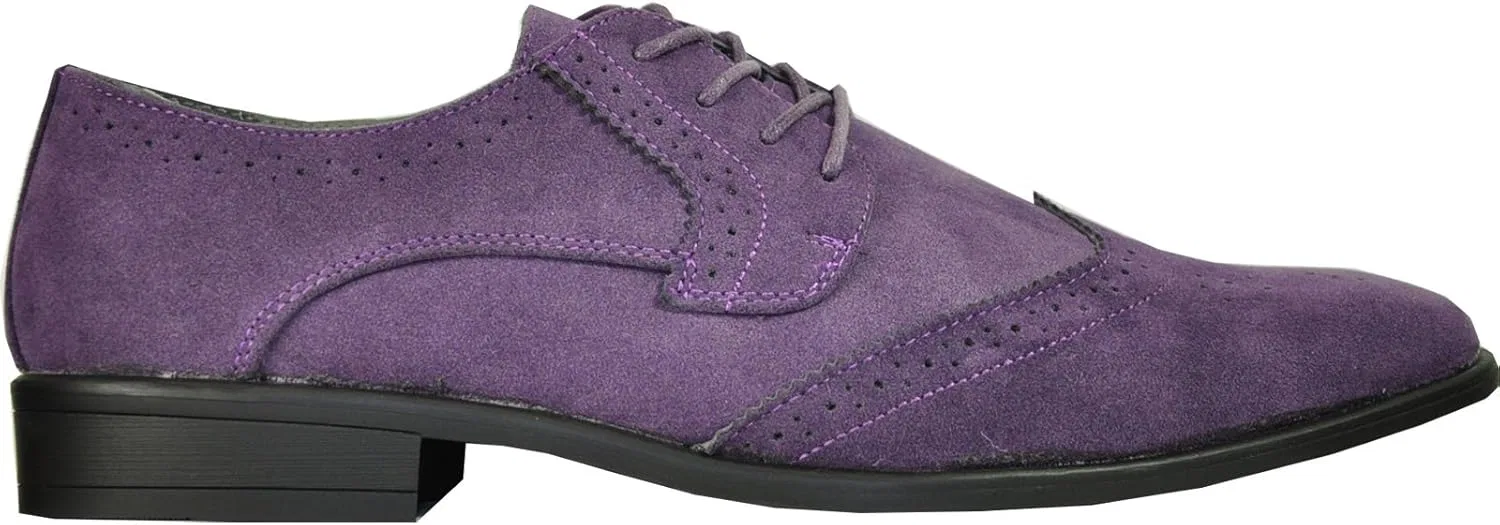 Браво! Мужские классические туфли King Classic Oxford с кожаной подкладкой - доступны в широкой колодке bravo!, Purple — фото 4