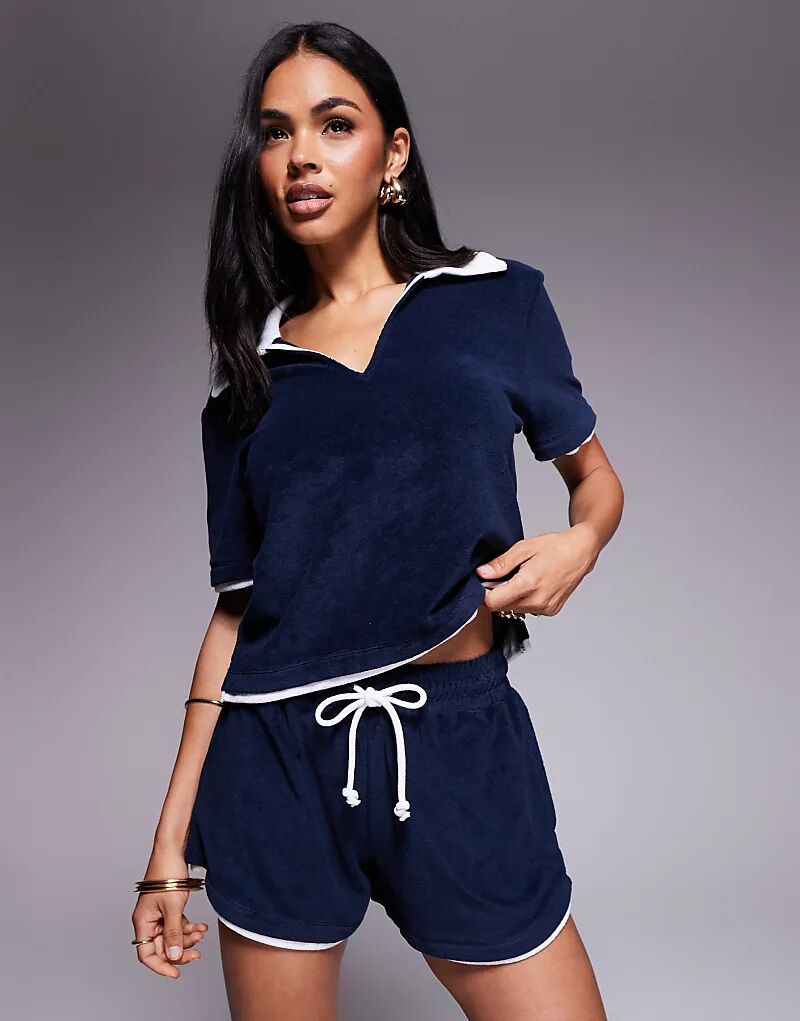 

Шорты River Island из темно-синей махровой ткани — часть комплекта