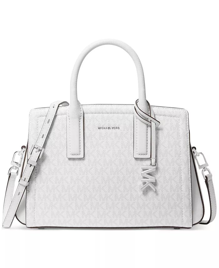 

Лейла Маленькая Нагрудная Сумка-Сатчел Michael Kors, белый