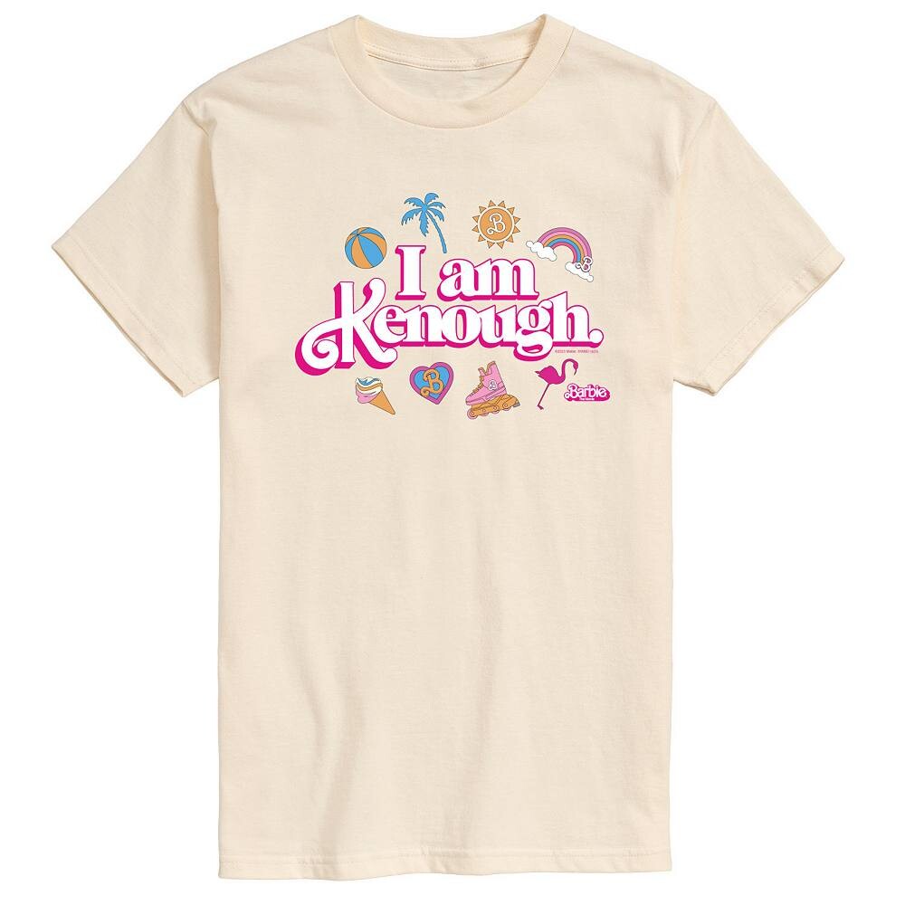 

Мужская футболка с рисунком Barbie The Movie I Am Kenough Licensed Character, бежевый