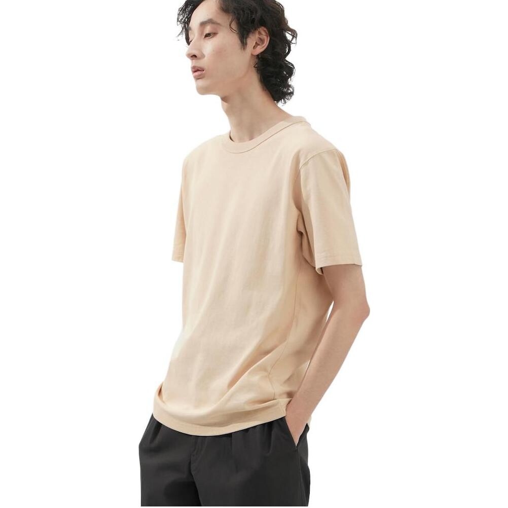 Футболка U Collection мужская светло-бежевая Uniqlo, светло-бежевый — фото 2