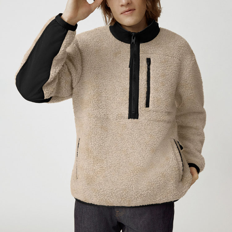 Свитер из кашемира мужской светло-желтый умбра Canada Goose, светло-палевый — фото 3