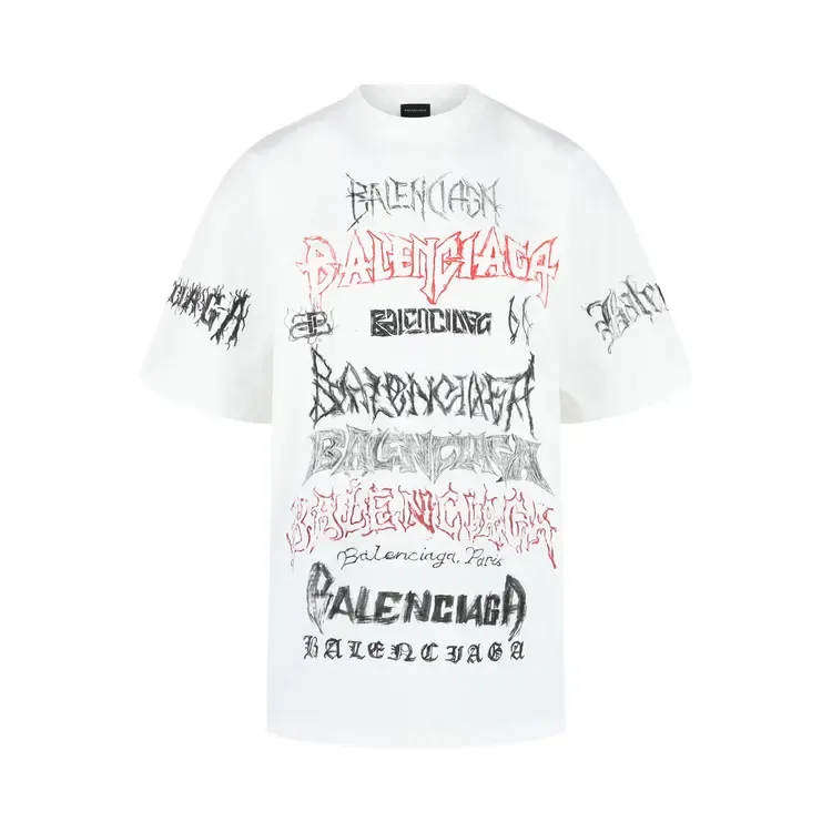 Футболка Balenciaga DIY Metal 'Белый/Черный/Красный'