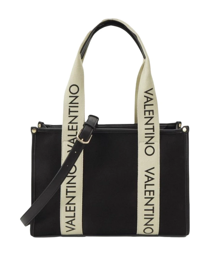 

Черная синтетическая женская сумка-шоппер Valentino By Mario Valentino, черный