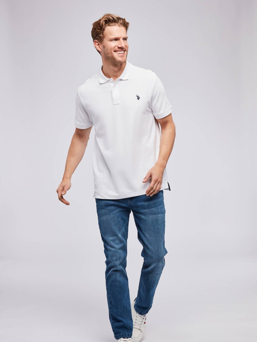 Рубашка на пуговицах классического кроя U.S. POLO ASSN. Alfred, белый — фото 2