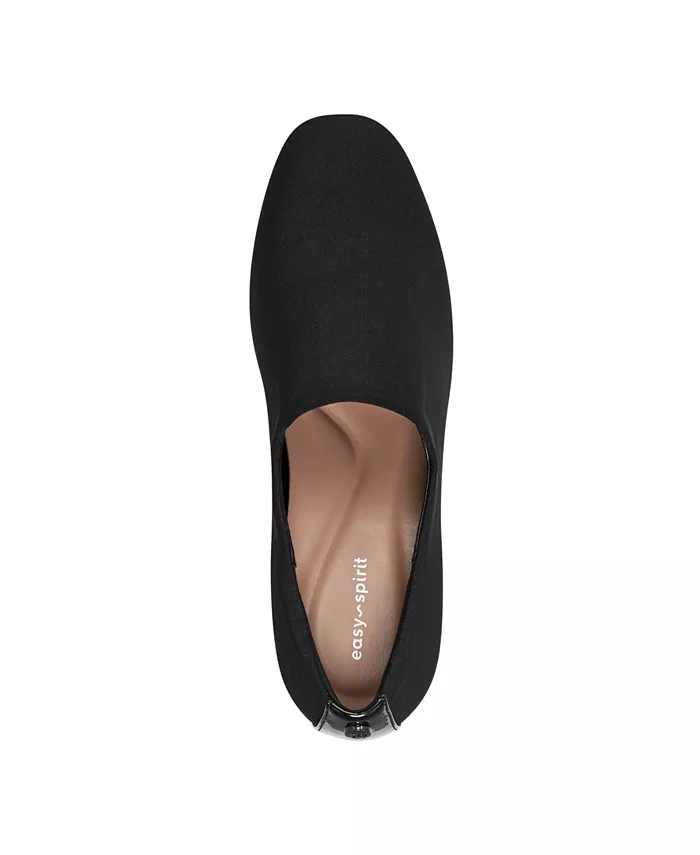 Женские туфли-лодочки Denisa eFlex Knit Block Heel на устойчивом каблуке Easy Spirit, черный — фото 4