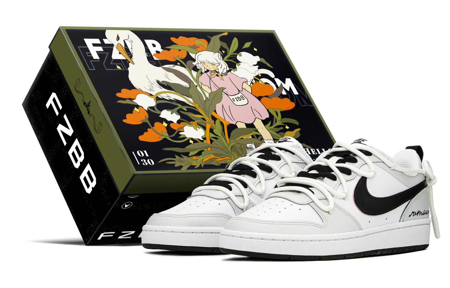 

Кроссовки Nike Court Borough Series Skateboard Shoes Women's Low-Top Gray
