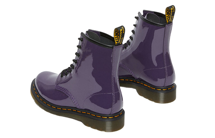 Ботинки Dr. Martens Lens Patent Leather 8 Martin, черный / фиолетовый — фото 3