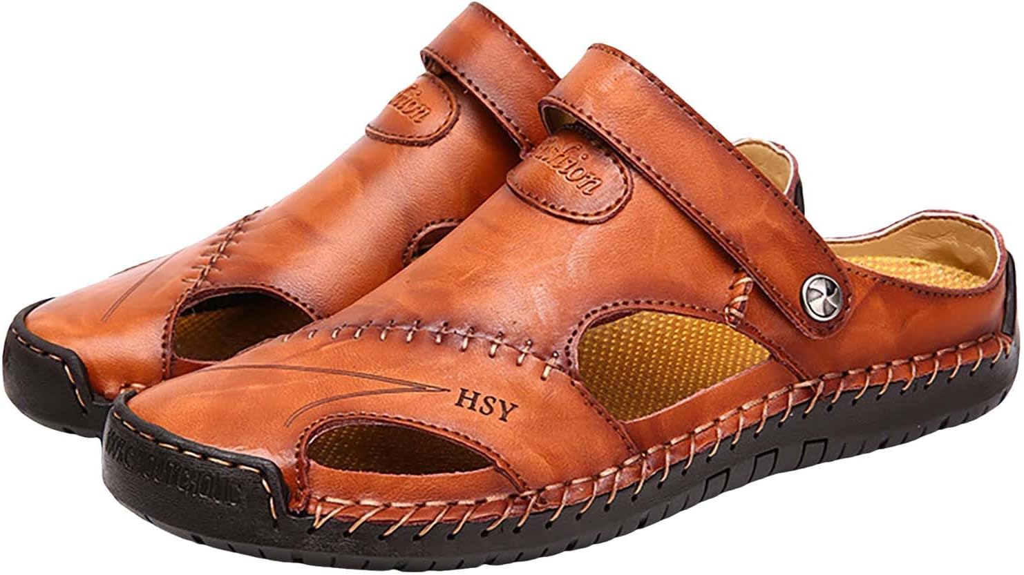 

Мужские сандалии спортивные летние пляжные шлепанцы сандалии для улицы шлепанцы эспадрильи Generic, коричневый