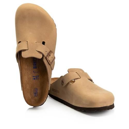 BIRKENSTOCK Ботинки Boston Soft Footbed из промасленной кожи табачно-коричневого цвета — фото 3