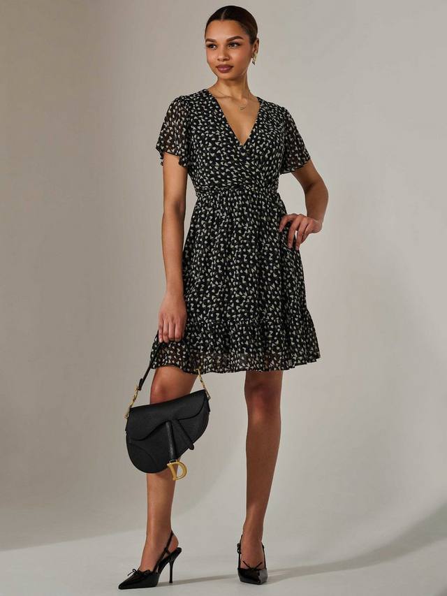 

Мини-платье с завязками на талии Jolie Moi, Black