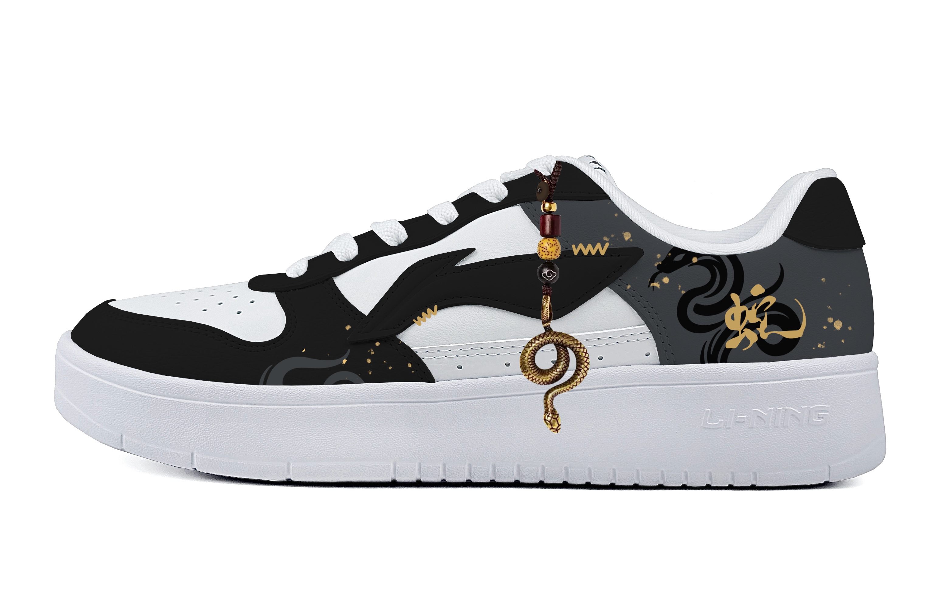 

LINING Кроссовки для скейтборда Pontoon Boats, увеличивающие рост, с противоскользящим и износостойким верхом, мужские, черно-серые