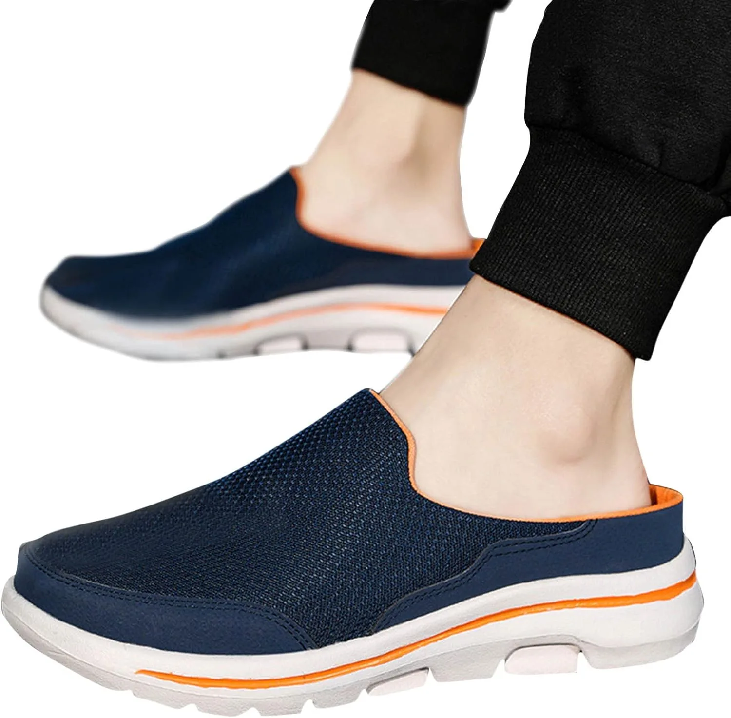Кроссовки Schuhe Herren Weiß Casual Fur Manner Herren Sportschuhe, Atmungsaktive Mesh, Bequeme rutschfeste Freizeitschuhe Generic, темно-синий — фото 2