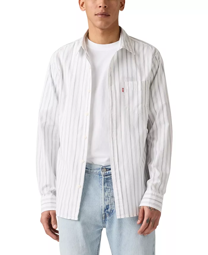 

Мужская классическая рубашка с длинным рукавом и одним карманом Regular-Fit Levi'S, синий