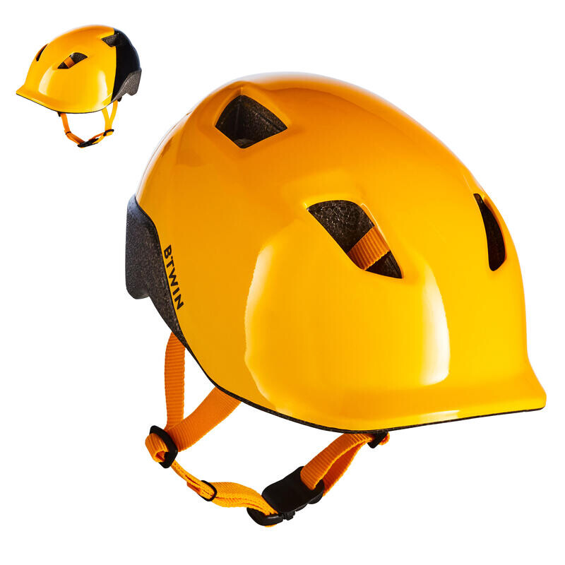 

Велосипедный шлем 500 детский желтый BTWIN, цвет schwarz