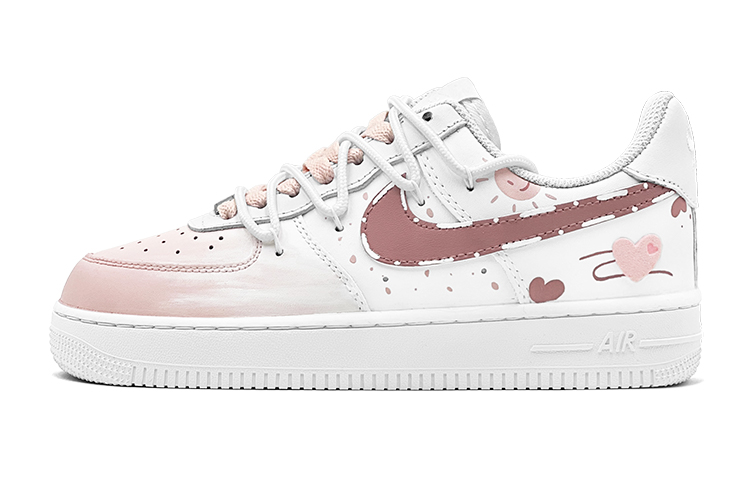 

Кроссовки Air Force 1 для скейтбординга мужские с низким верхом белого цвета Nike, розовый