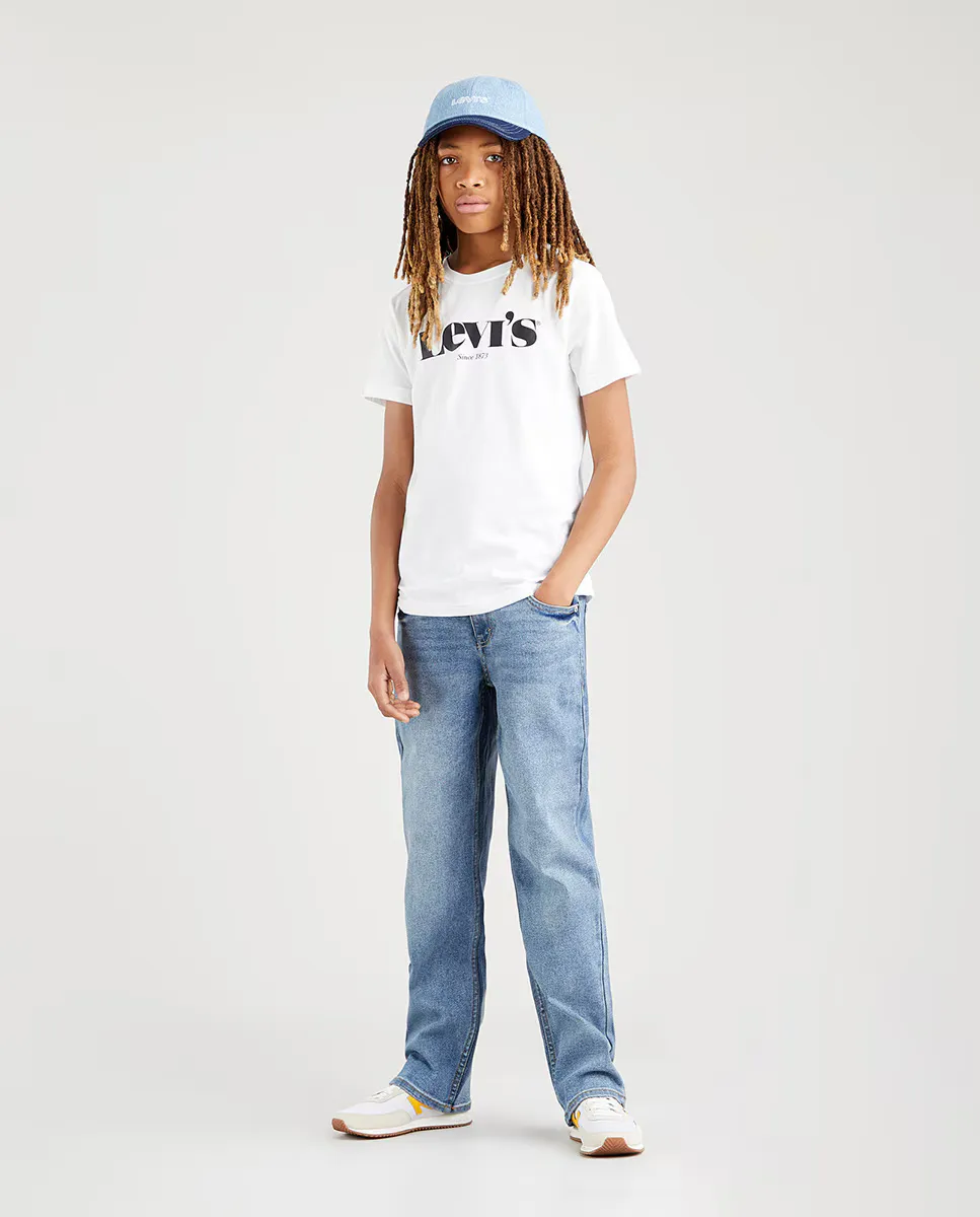 

Джинсы для мальчиков темно-синего цвета с пятью карманами Levi's, темно-синий