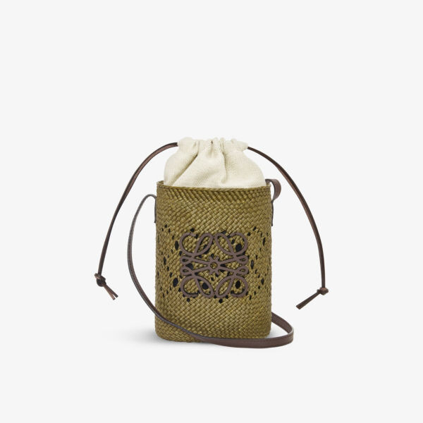 

Сумка через плечо Loewe x paula's ibiza anagram ajouré с ладонью Loewe, зеленый