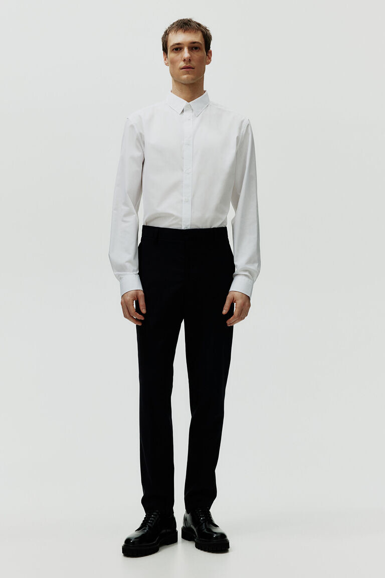 

Рубашка slim fit, которую легко гладить H&M, белый