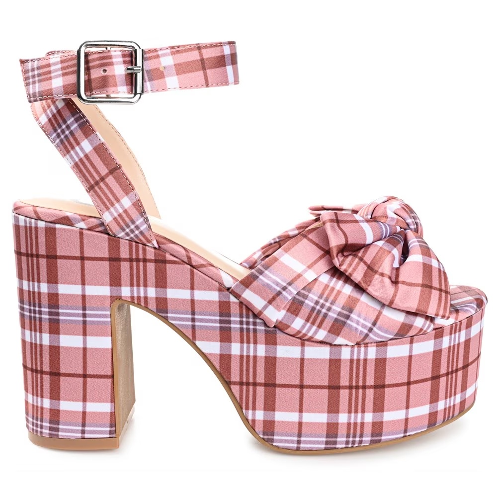 Женские туфли на платформе Zenni Journee, plaid synthetic — фото 2