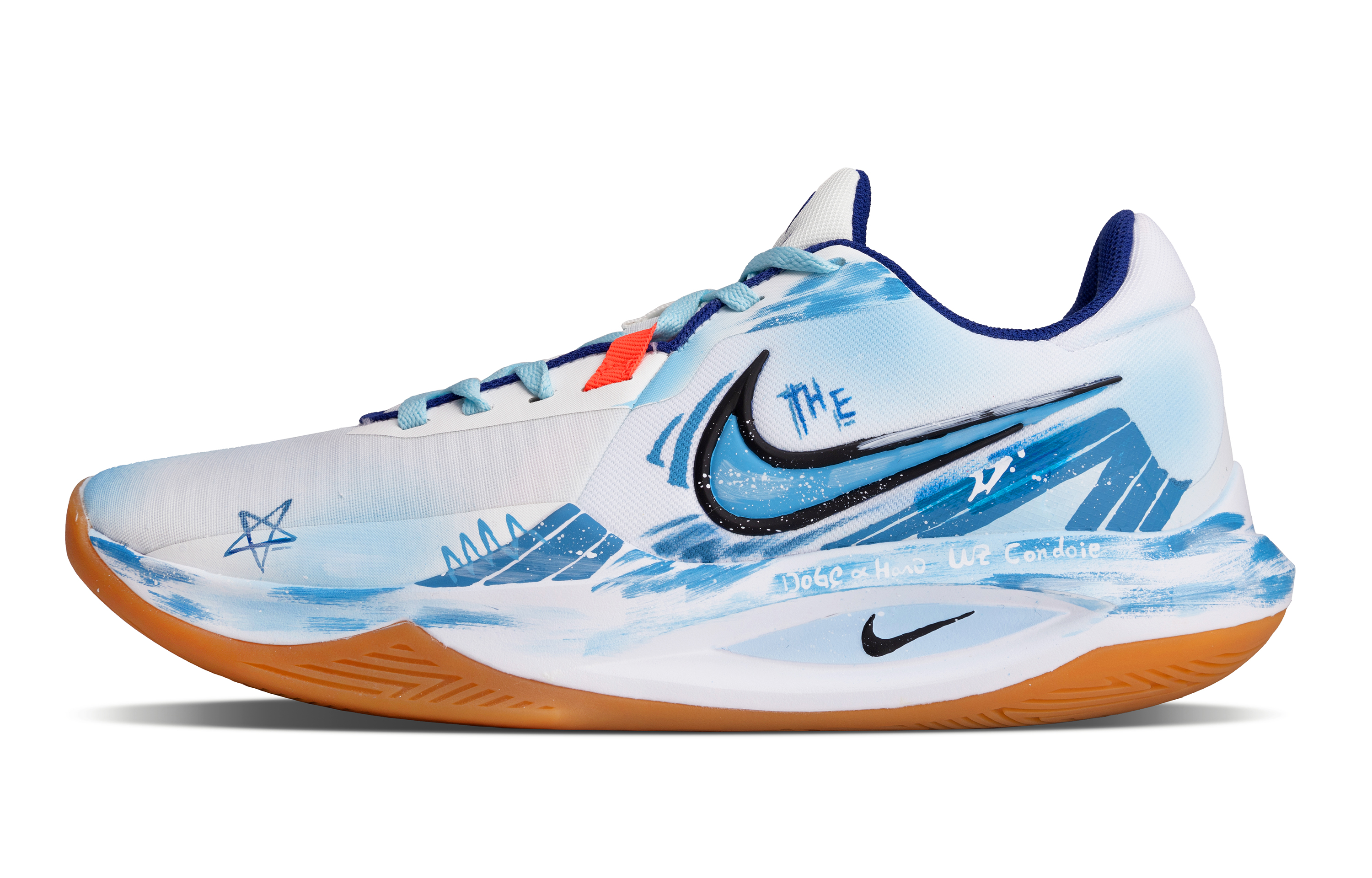 

Nike Баскетбольные кроссовки Precision 6 с амортизацией, противоскользящие и износостойкие, низкие, мужские, синие