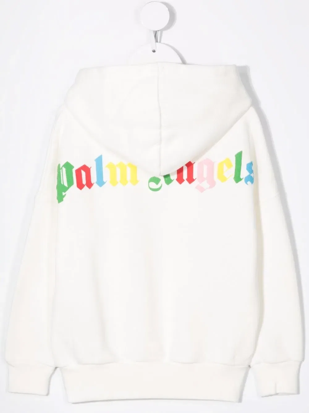 Хлопковая толстовка с принтом логотипа Palm Angels Kids, белый — фото 2