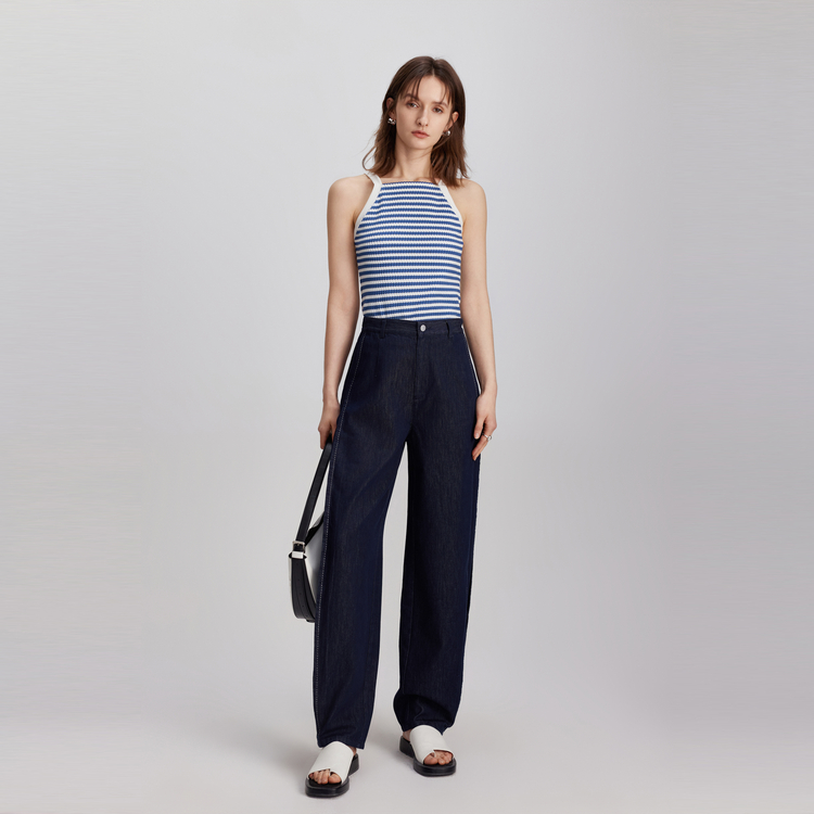 

ELLE Джинсы женские деним синие умеренно прямые