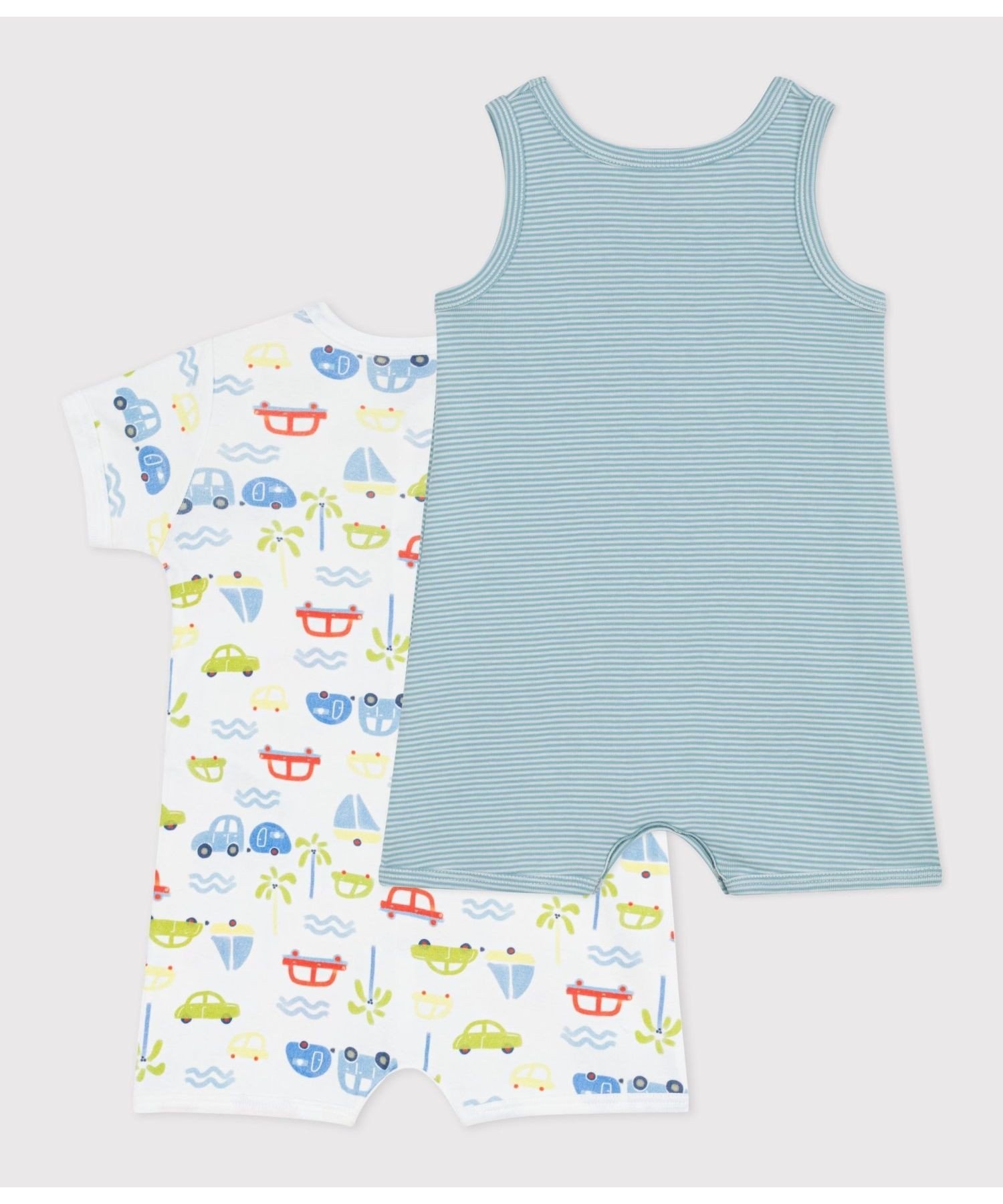 Комбинезоны с принтом (комплект из 2 шт.) PETIT BATEAU, Multicolor 1 — фото 2