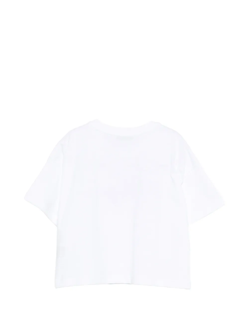 Футболка с короткими рукавами и бисерной отделкой Msgm Kids, белый — фото 2