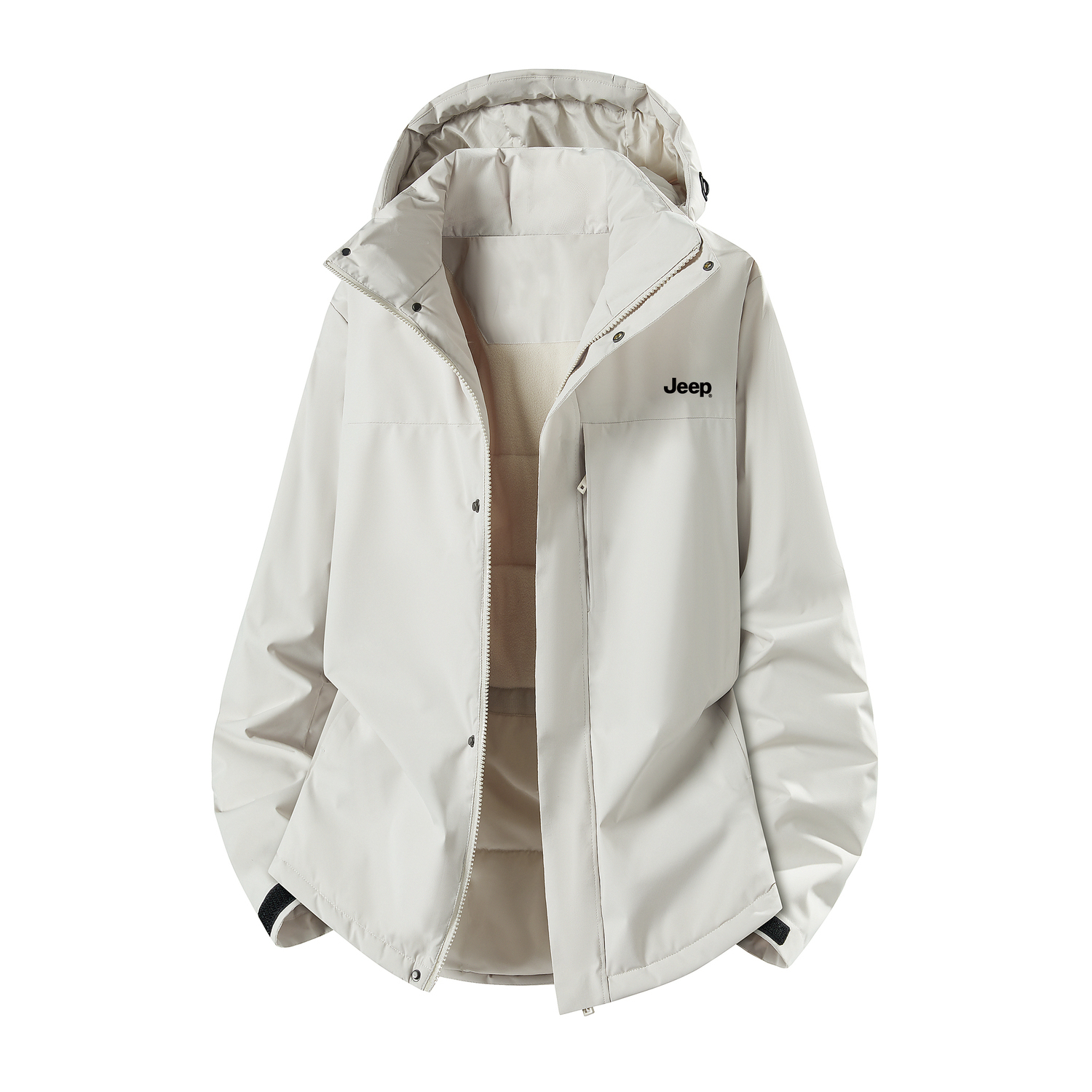 

Куртка-пуховик из классической коллекции Unisex Jeep, экрю