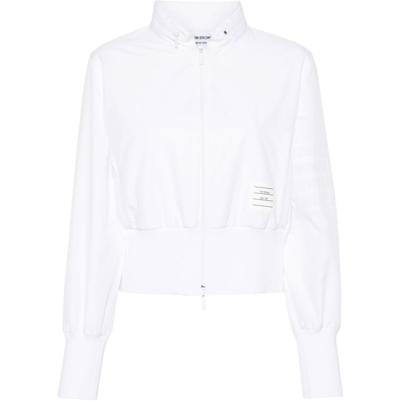 

Застегивающаяся на молнию толстовка с капюшоном THOM BROWNE, белый