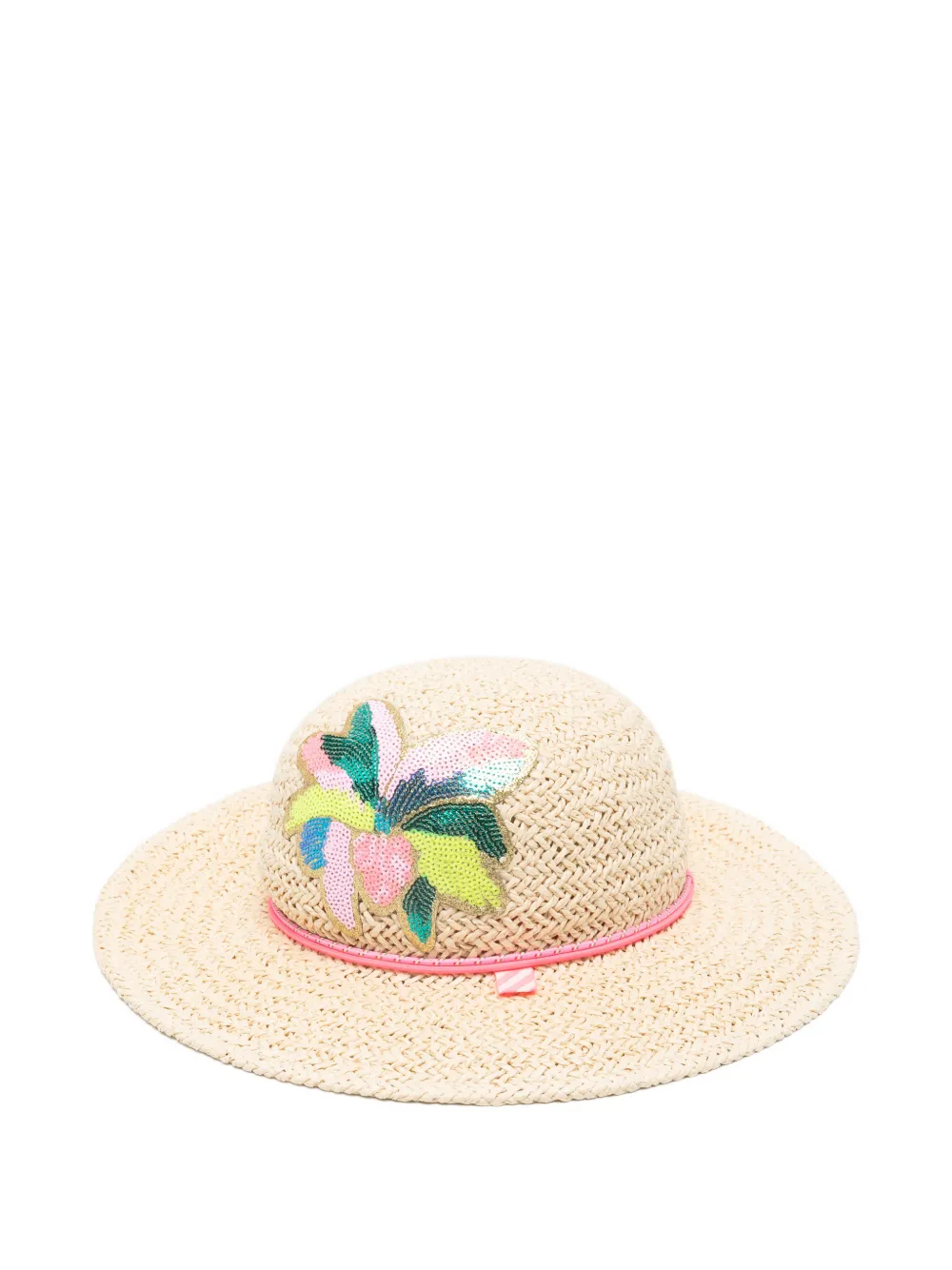 

Шляпа с цветочным украшением из пайеток Billieblush, бежевый