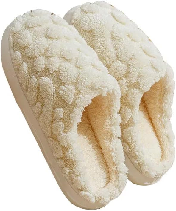 

Тапочки Zonkacen для женщин и мужчин, мягкие хлопковые, для зимы, для дома и спальни, бежевый