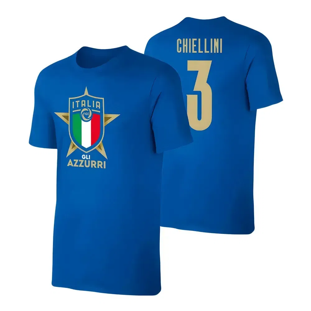 Футболка Chiellini 3 Italy Junior, синий
