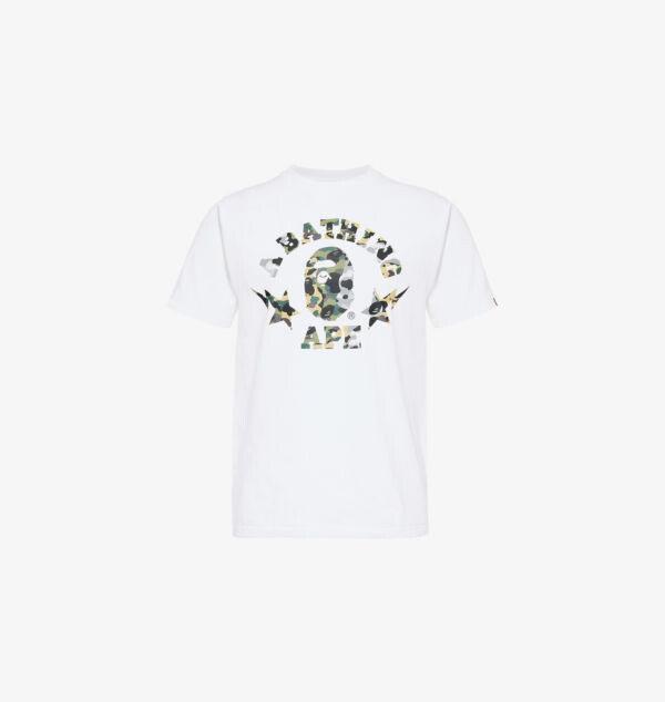

Футболка из хлопка с круглым вырезом для колледжа A Bathing Ape, мультиколор