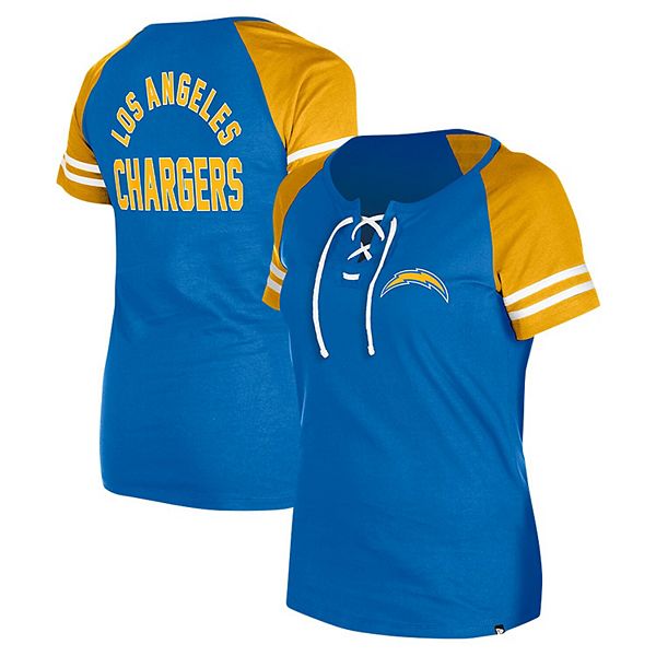 

Женская футболка raglan powder blue los angeles chargers New Era