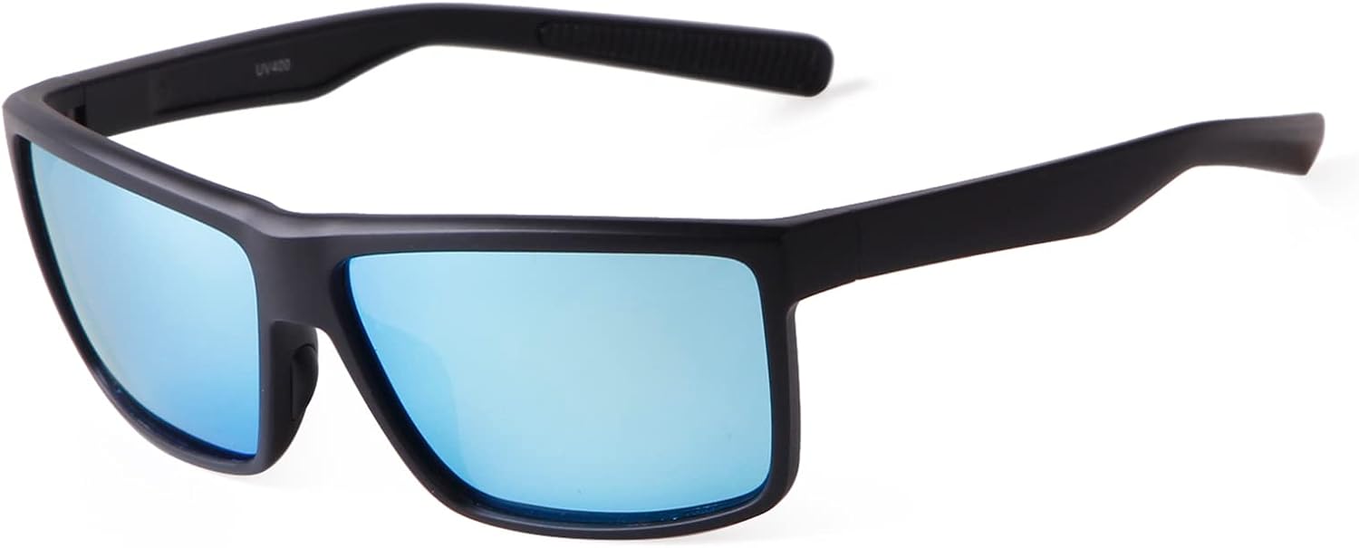 

Солнцезащитные очки для мужчин и женщин, велоспорта, спортивные солнцезащитные очки для велоспорта, бега, вождения, софтбола, бейсбола, пляжного волейбола DQbhzh, Black/Blue Mirrored