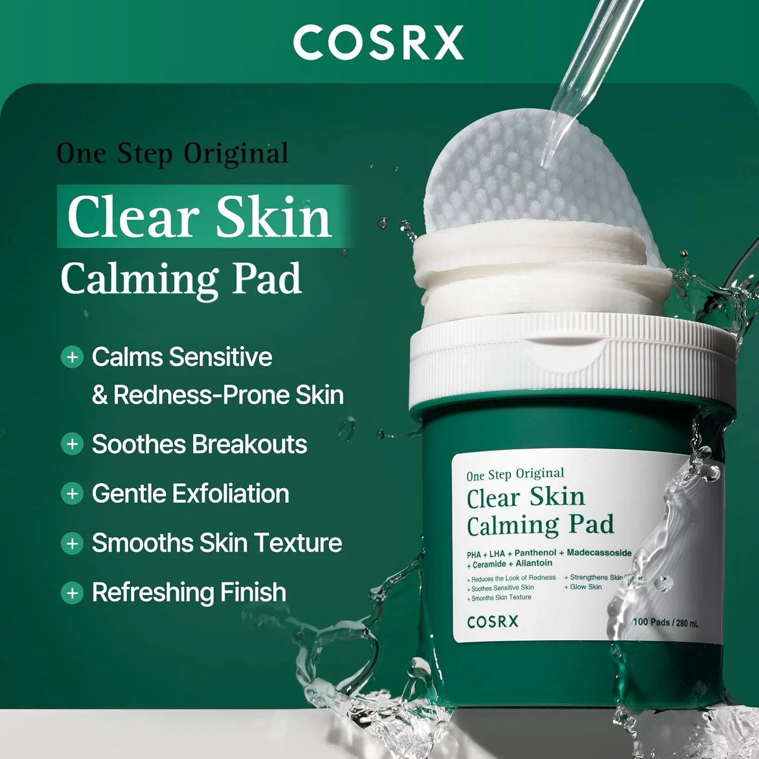 Маска для лица Cosrx — Двусторонние успокаивающие подушечки для лица «OneStep Original Clear Skin Calming Pad» — фото 2