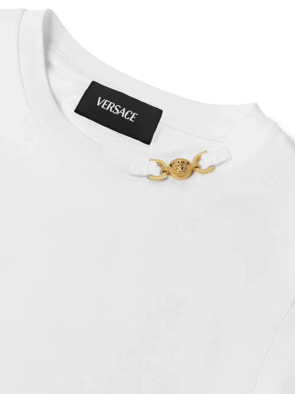 Футболка из хлопкового джерси Versace Kids, белый — фото 3