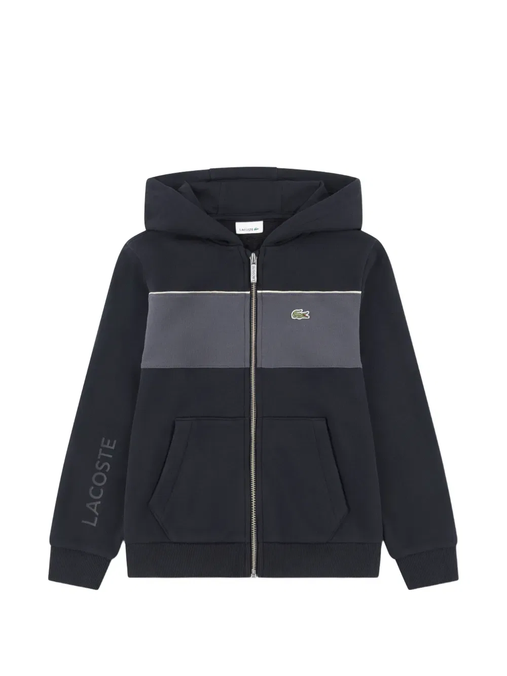 Толстовка на молнии с логотипом Lacoste Kids, синий