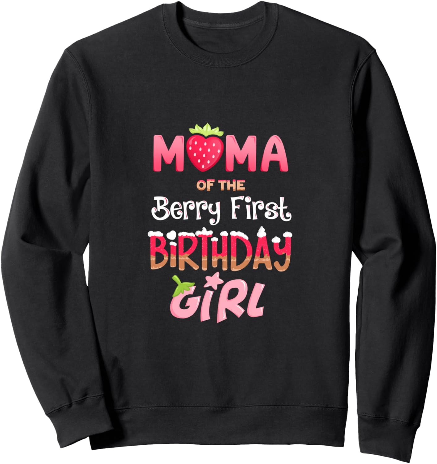 

Семейная толстовка «Мама первой именинницы» Berry First Birthday Strawberry Girl Family Gifts, черный