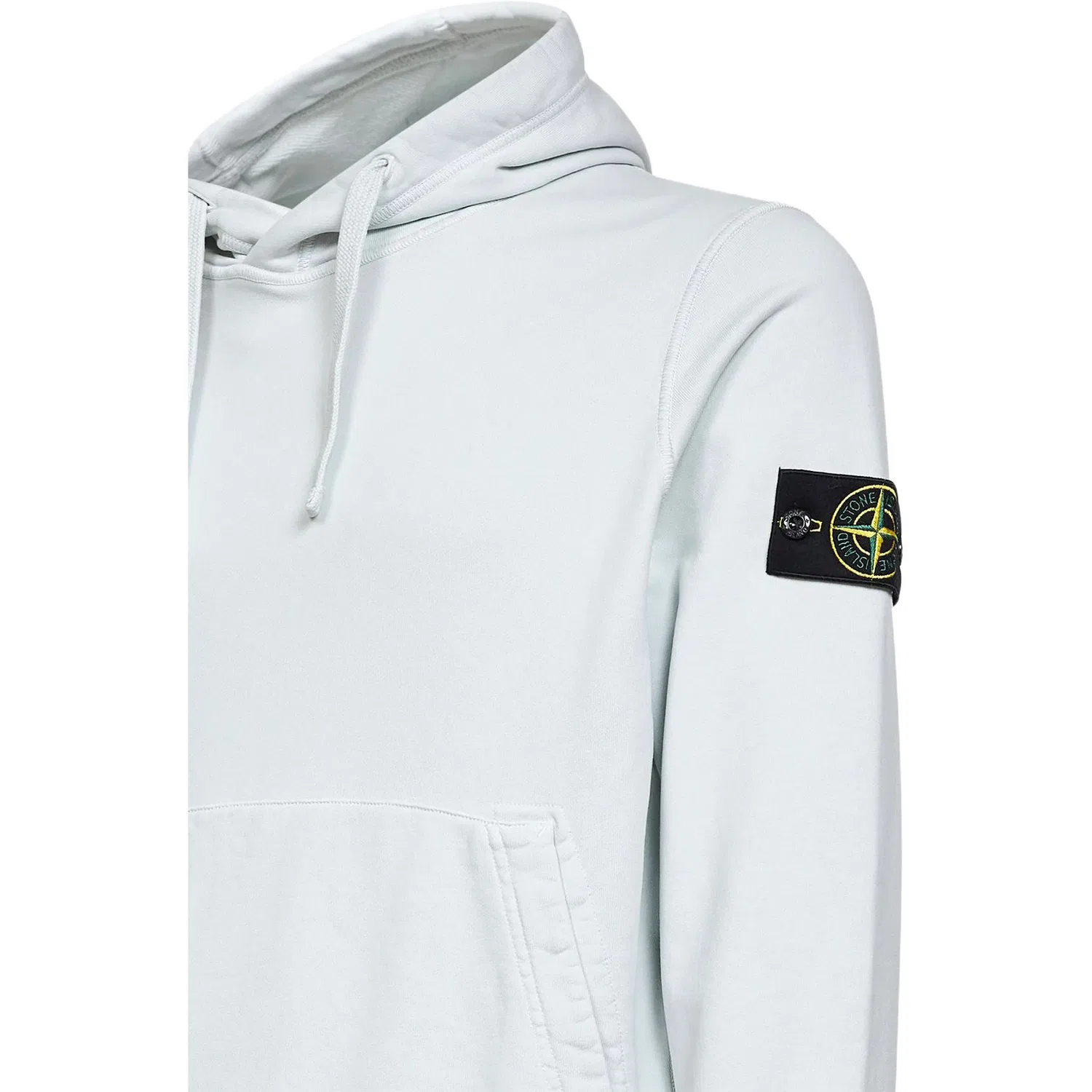 Толстовка с кулиской и патчем с логотипом STONE ISLAND, Sky Blue — фото 4