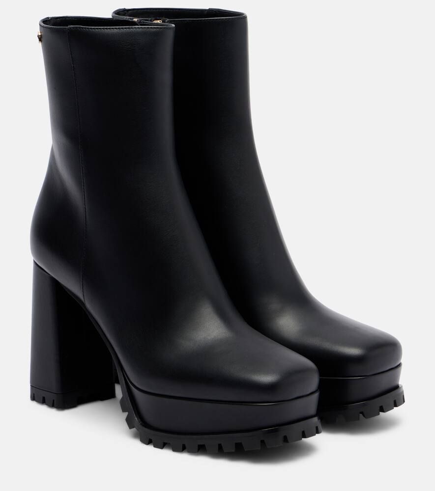 Харлем кожаные ботинки на платформе Gianvito Rossi, Black