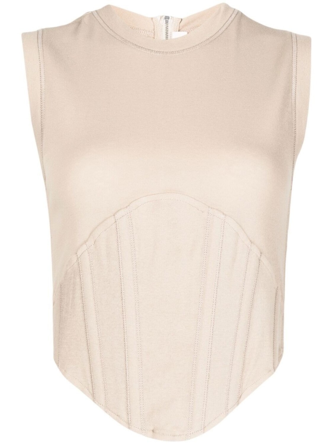 

Dion Lee топ-корсет в рубчик, коричневый