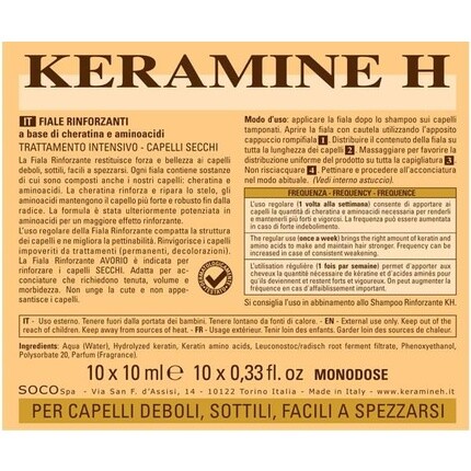 Флаконы цвета слоновой кости для сухих и тонких волос - Уход за волосами Keramine H — фото 3