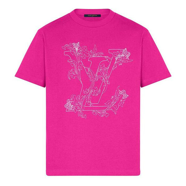 

Футболка lv floral embroidered for men red Louis Vuitton, красный